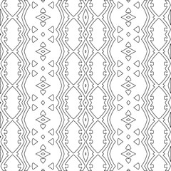 Abstract background with figures from lines. black and white pattern for web page, textures, card, poster, fabric, textile. Monochrome graphic repeating design.