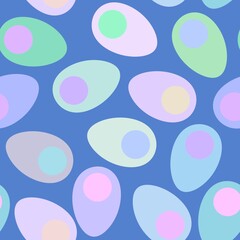 Easter eggs seamless pattern for wrapping paper and fabrics and kids clothes print and kitchen textiles