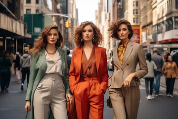 elegant women on the streets of New York City