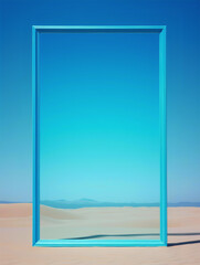 The ai-generated metaphor of a clear mirror in the desert of the experience.  The calmness we ground ourselves through mindfulness and introspection. Beautiful realm of mind free from clutter.