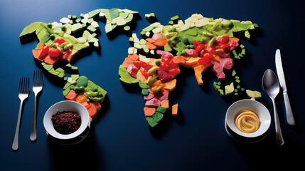 Obraz na płótnie Canvas Global Flavors, concept illustration, generative ai