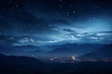 Starry sky at night