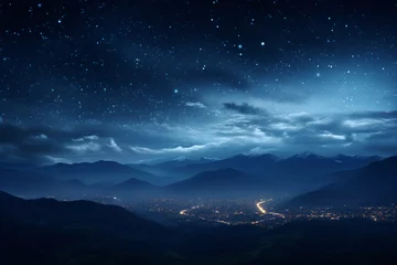 Foto op Canvas Starry sky at night © Maximilian