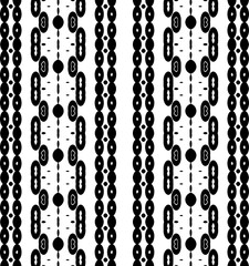 Fototapeta na wymiar White background with black pattern. Seamless texture for fashion, textile design, on wall paper, wrapping paper, fabrics and home decor. Simple repeat pattern.