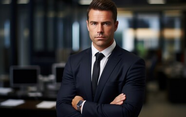 Fototapeta premium A photograph that encapsulates a skilled businessman's essence, with a focus on the experiences that have honed his expertise.