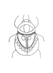 scarab beetle exquisite bright hand-drawn. Fairy beetle. Doodle. Vector illustration.