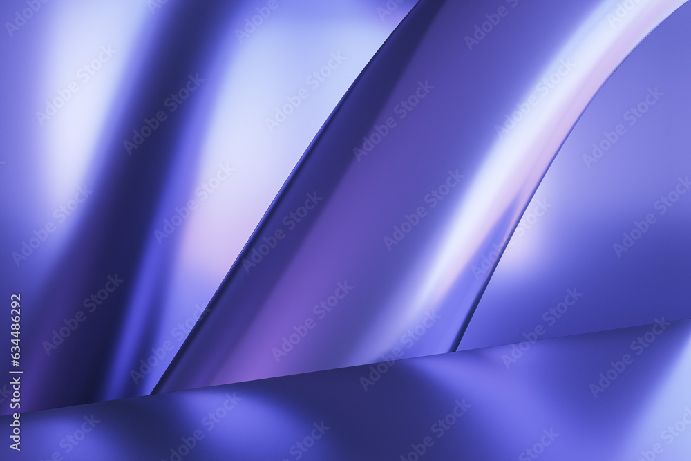 Aufkleber abstract geometric blue waves or lines backdrop. landing page concept. 3d rendering.