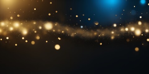 Fototapeta na wymiar background of abstract glitter lights. blue, gold and black. de focused. banner