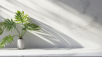 Minimal Modern White Marble Stone Counter Table