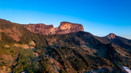 Pedra do Baú in São Bento do Sapucaí. Aerial view of the Rock.