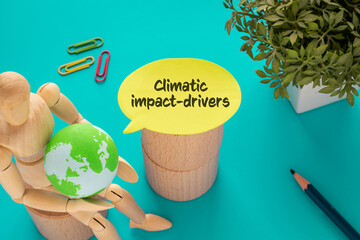There is speech bubble with the word Climatic impact-drivers. It is as an eye-catching image.