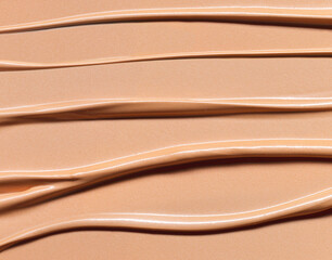 Makeup Liquid foundation composition background. BB CC Cream Concealer texture. Cosmetic product...