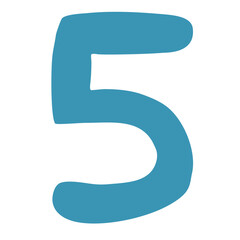 Cute number element design playful