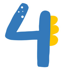 Cute Dino Number for Kids Playful element design