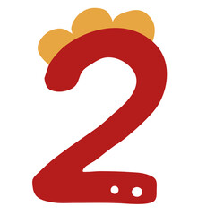 Cute Dino Number for Kids Playful element design