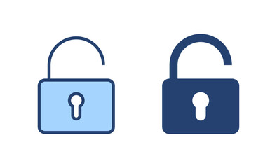 Unlock icon vector. Unlock sign and symbol. unlocked padlock icon