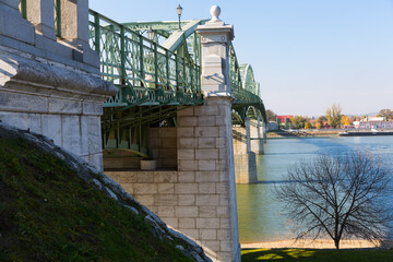Image of Maria Valeria bridge in Esztergom of Hungary outdoor.