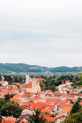 Obraz premium Aerial view of the town of Samobor, Croatia
