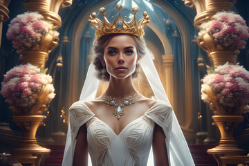 beautiful wedding bride.
Generative AI