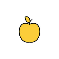 Apple icon vector for web and mobile app. Apple sign and symbols for web design.