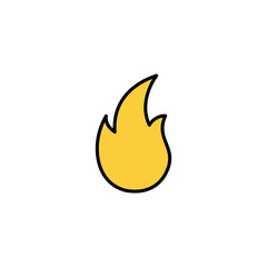 Fire icon vector for web and mobile app. fire sign and symbol