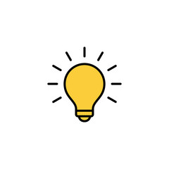 Lamp icon vector for web and mobile app. Light bulb sign and symbol. idea symbol.