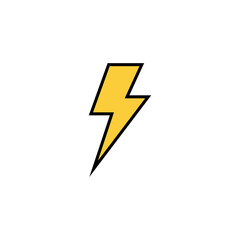 Lightning icon vector for web and mobile app. electric sign and symbol. power icon. energy sign