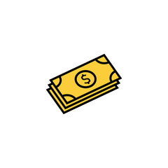 Money icon vector for web and mobile app. Money sign and symbol