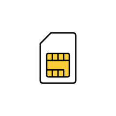 Sim card icon vector for web and mobile app. dual sim card sign and symbol