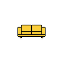Sofa icon vector for web and mobile app. sofa sign and symbol. furniture icon