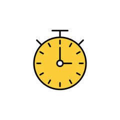 stopwatch icon vector for web and mobile app. Timer sign and symbol. Countdown icon. Period of time