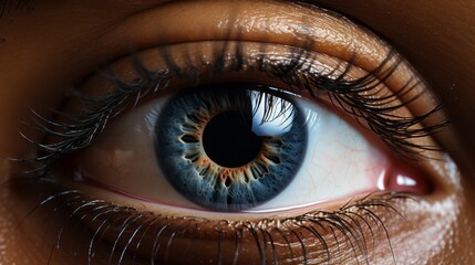 Fototapeta premium A close up of an eye. Generative AI. 