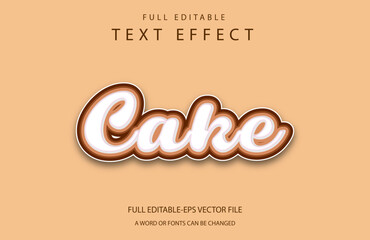 Cake 3d Editable text effect 