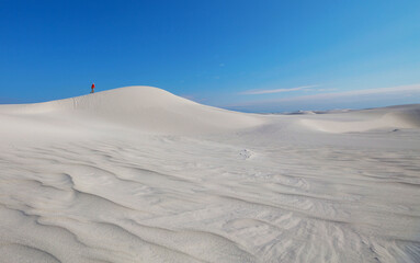 Fototapeta na wymiar Hike in White sand