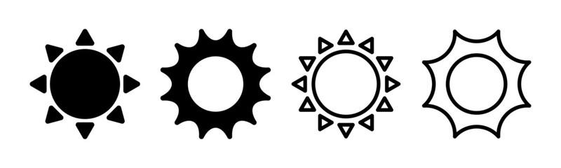 Sun icon set illustration. Brightness sign and symbol.