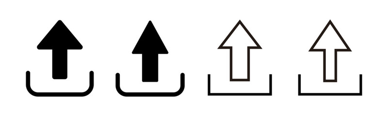 Upload icon set illustration. load data sign and symbol