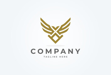 Initial X Eagle logo. modern letter X forming Eagle Bird design logo. vector illustration