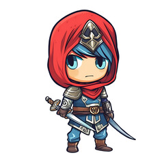 Cute Prince Ninja Clipart Illustration