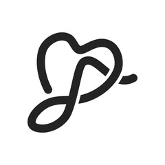 music logo template Isolated. Brand Identity. Icon Abstract Vector graphic