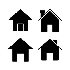 Home icon vector. House vector icon
