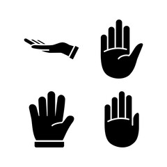 Obraz premium Hand icon vector. hand symbols. palm