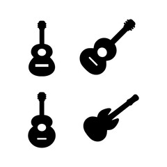 Guitar icon vector. musical instrument sign