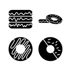 Donut icon vector. doughnut icon. donut logo
