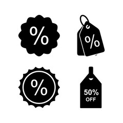 Discount icon vector. shopping tags. percentage icon