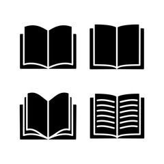 Book icon vector. Open book vector icon.
