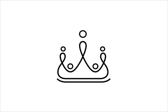 Crown logo vector image with water splash design