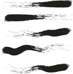 illustration of a black brush strokes vector format.