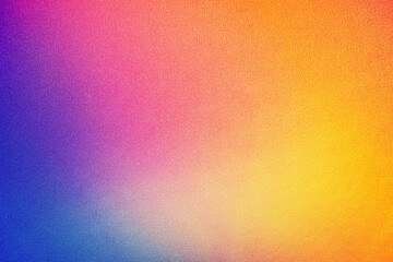 Gold red coral orange yellow peach pink magenta purple blue abstract background. Color gradient, ombre. Colorful, multicolor, mix, iridescent, bright, fun. Rough, grain, noise,grungy.Design.Template.