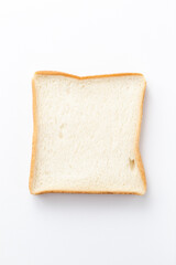 白背景に食パン（俯瞰撮影）