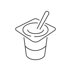 Yogurt cup icon design. isolated on white background. vector illustration